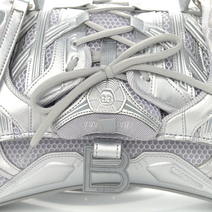 Balenciaga Faux Calfskin Fabric Small Sneakerhead Top Handle Bag Silver 8 of 14