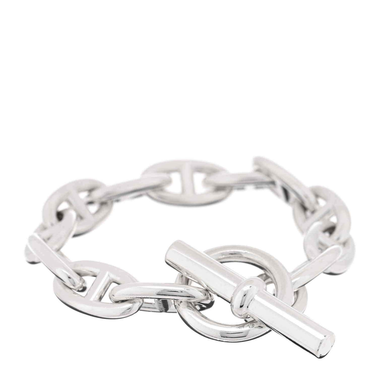 Hermes Sterling Silver GM Chaine d'Ancre Bracelet 1 of 4