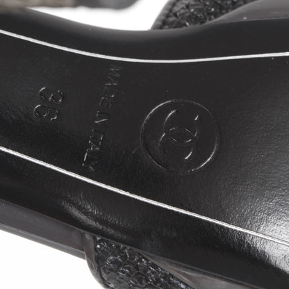 Chanel Patent Woven CC Pumps 36 6 of 9