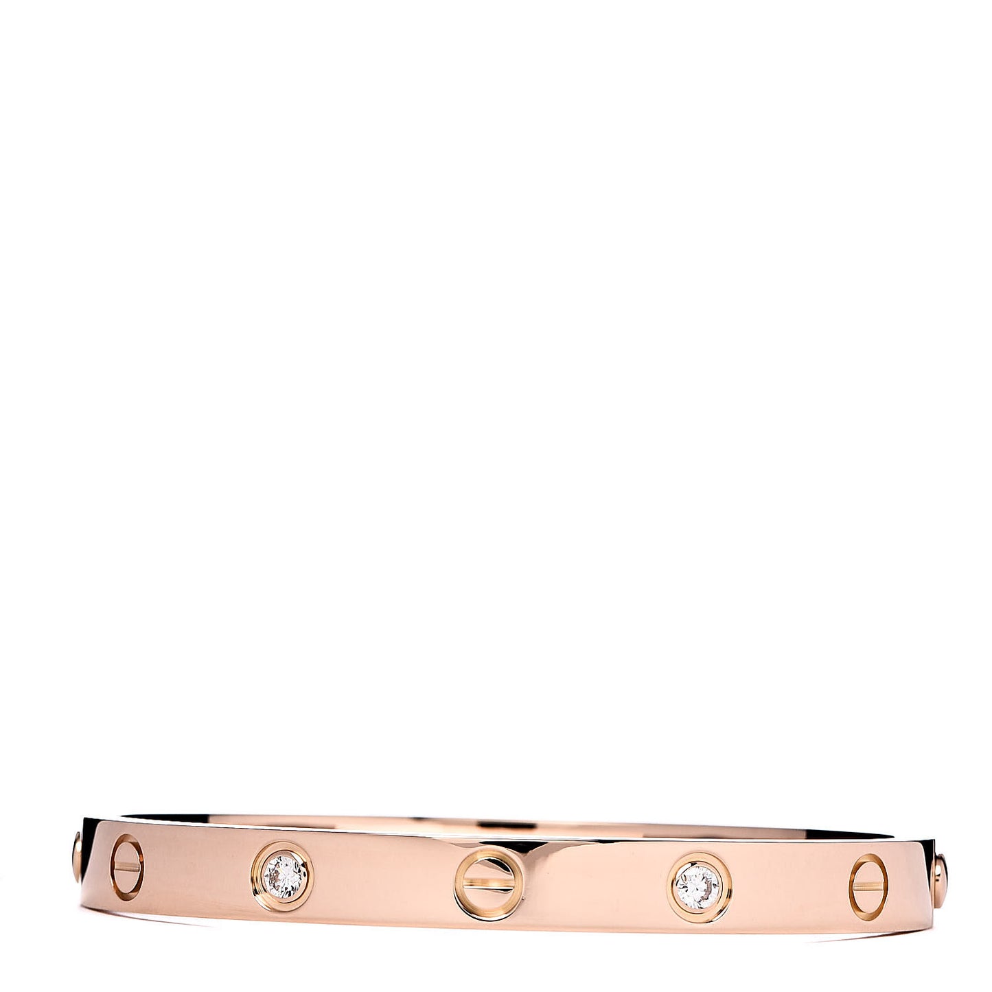 18K Pink Gold 4 Diamond LOVE Bracelet 16