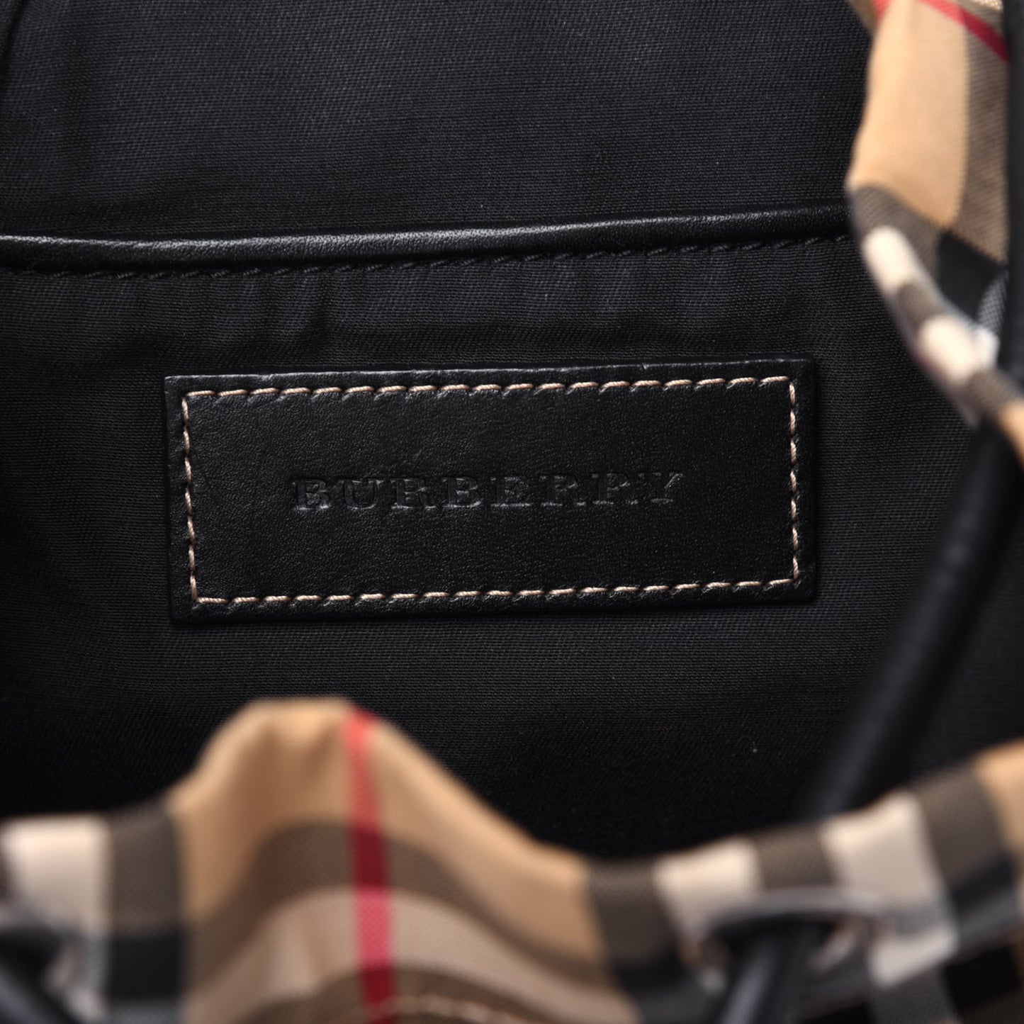 Vintage Check Small Rucksack Backpack Archive Beige