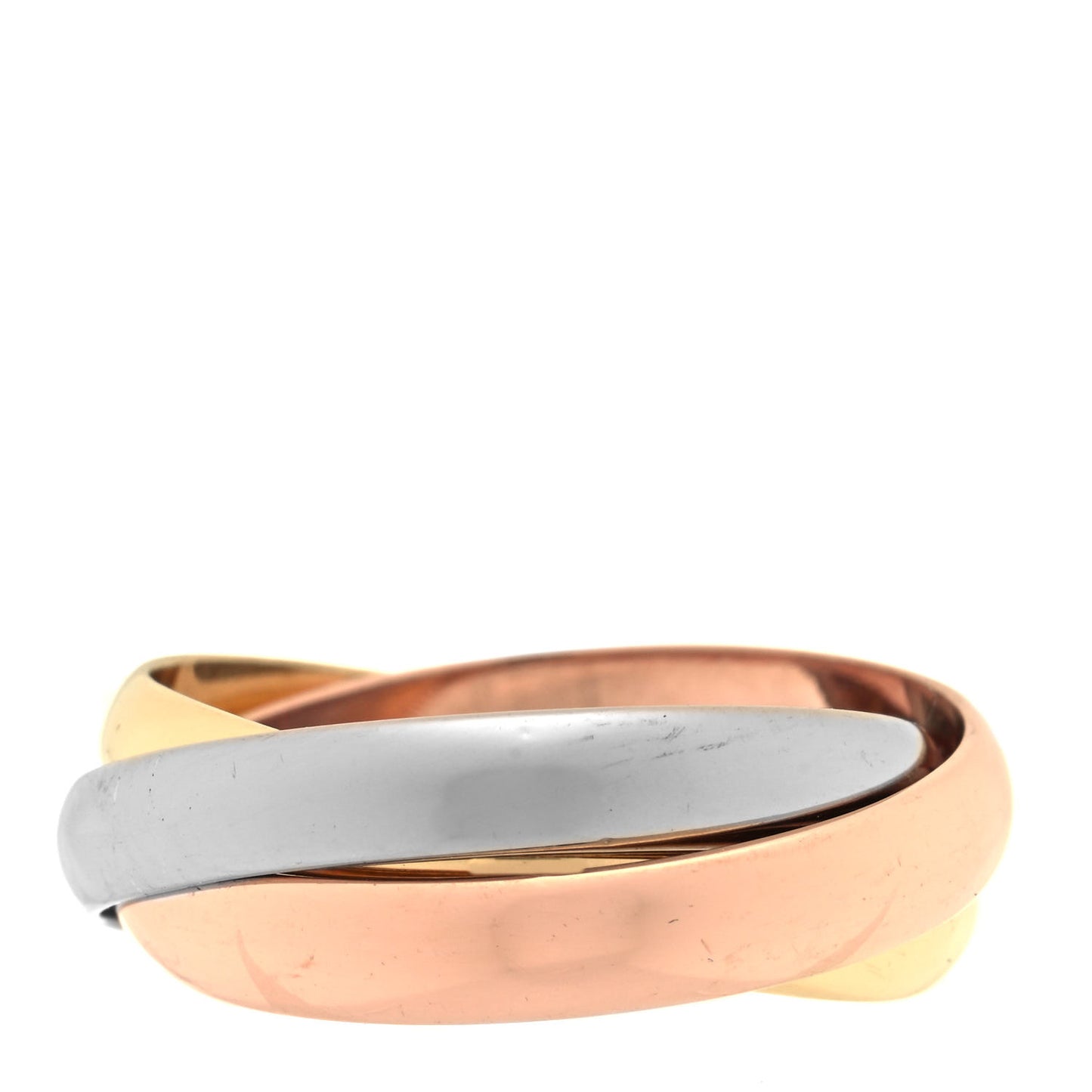 18K Pink Yellow White Gold Classic Trinity Ring 52 6
