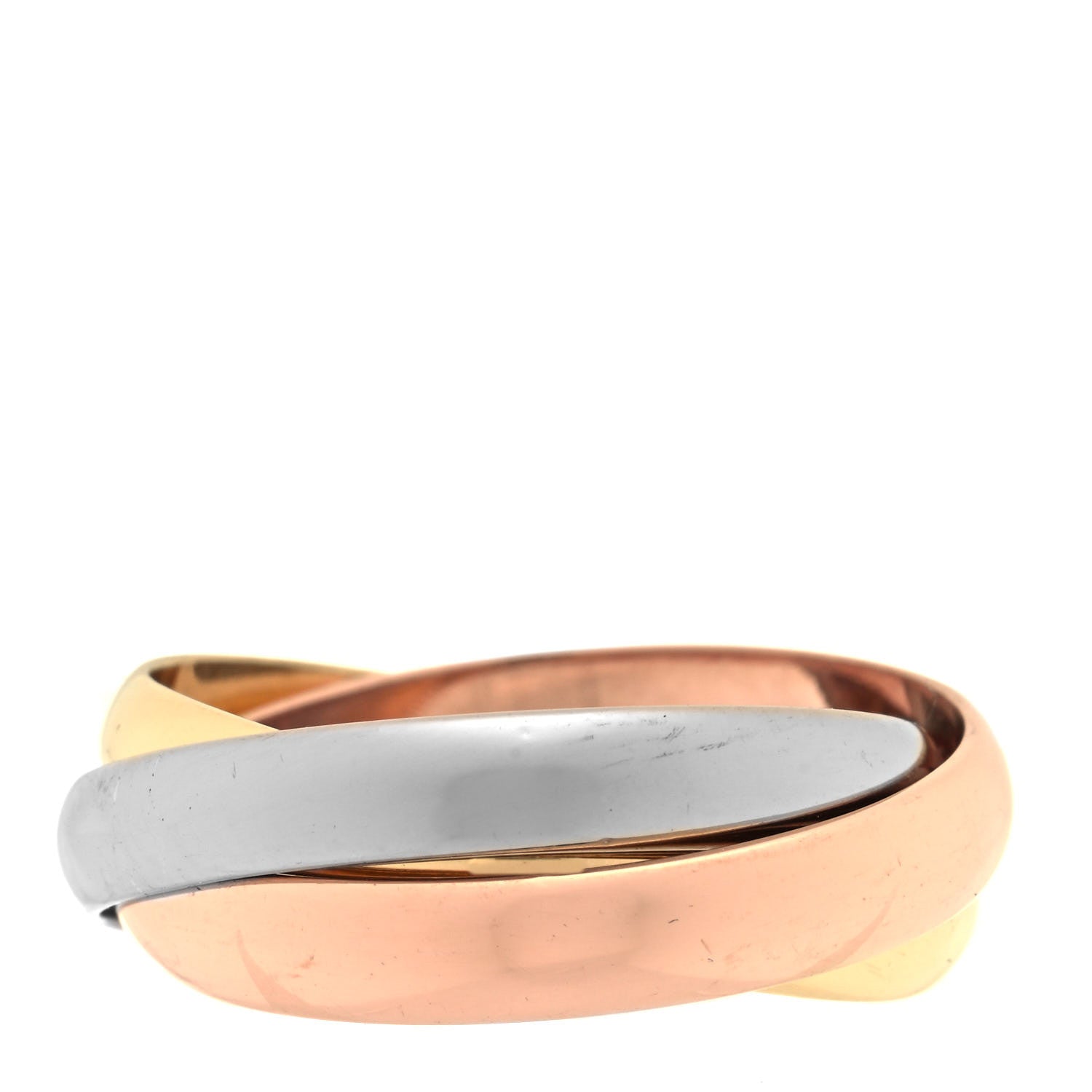 Cartier 18K Pink Yellow White Gold Classic Trinity Ring 52 6 3 of 4