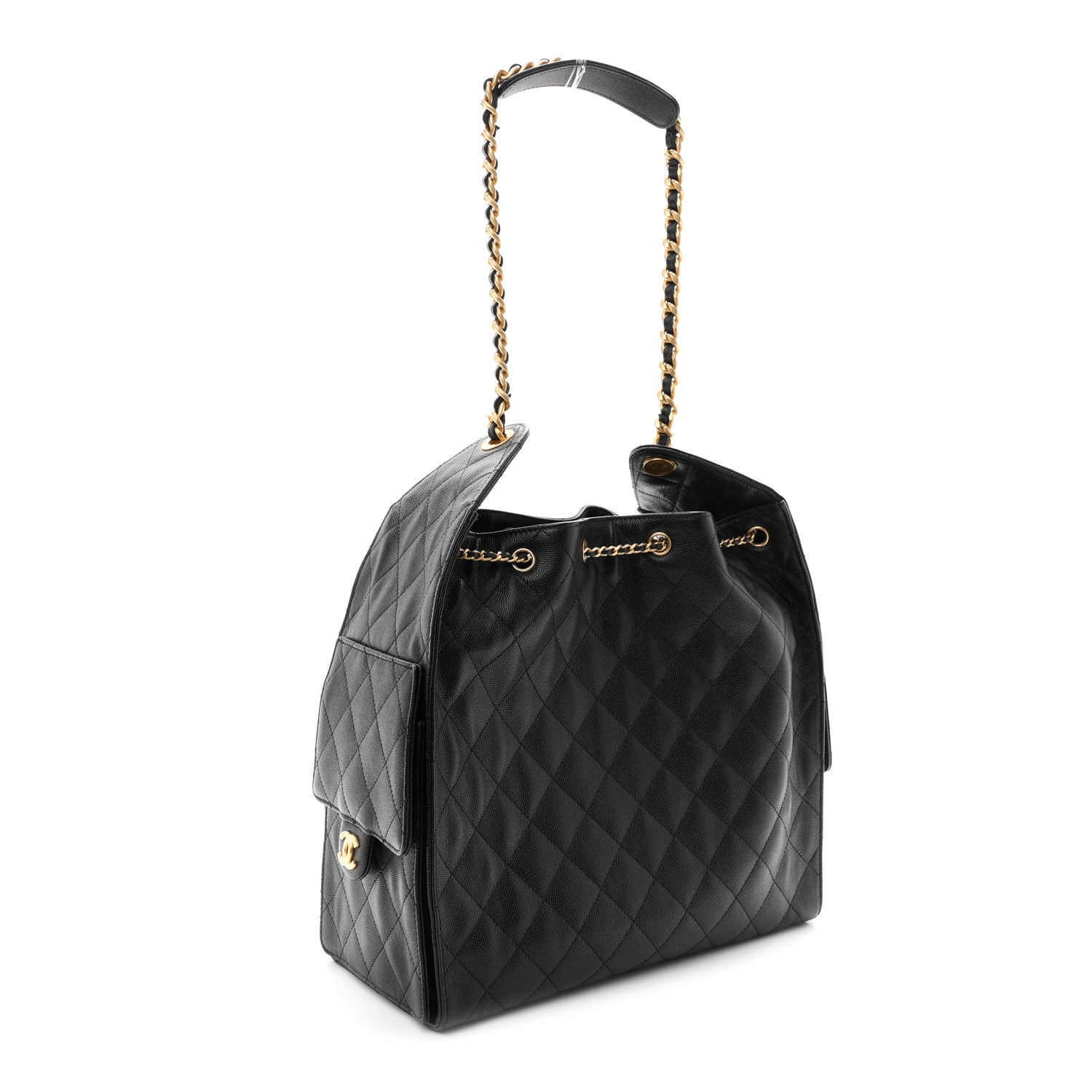 Chanel Caviar Quilted Medium Chanel 25 Handbag Black 4 of 11