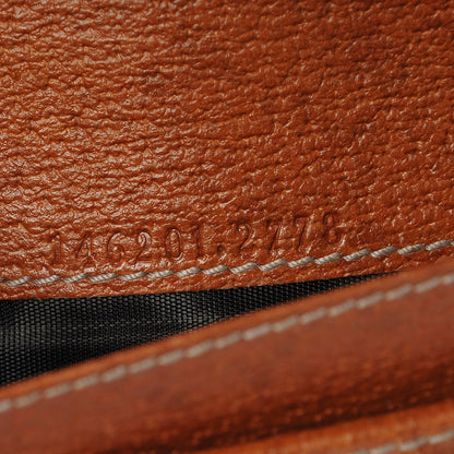 Gucci Monogram Buckle Continental Wallet Brown 7 of 8