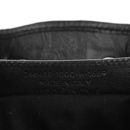 Balenciaga Matte Goatskin Rubber Covered Classic Hardware Mini Pompon Black 7 of 7