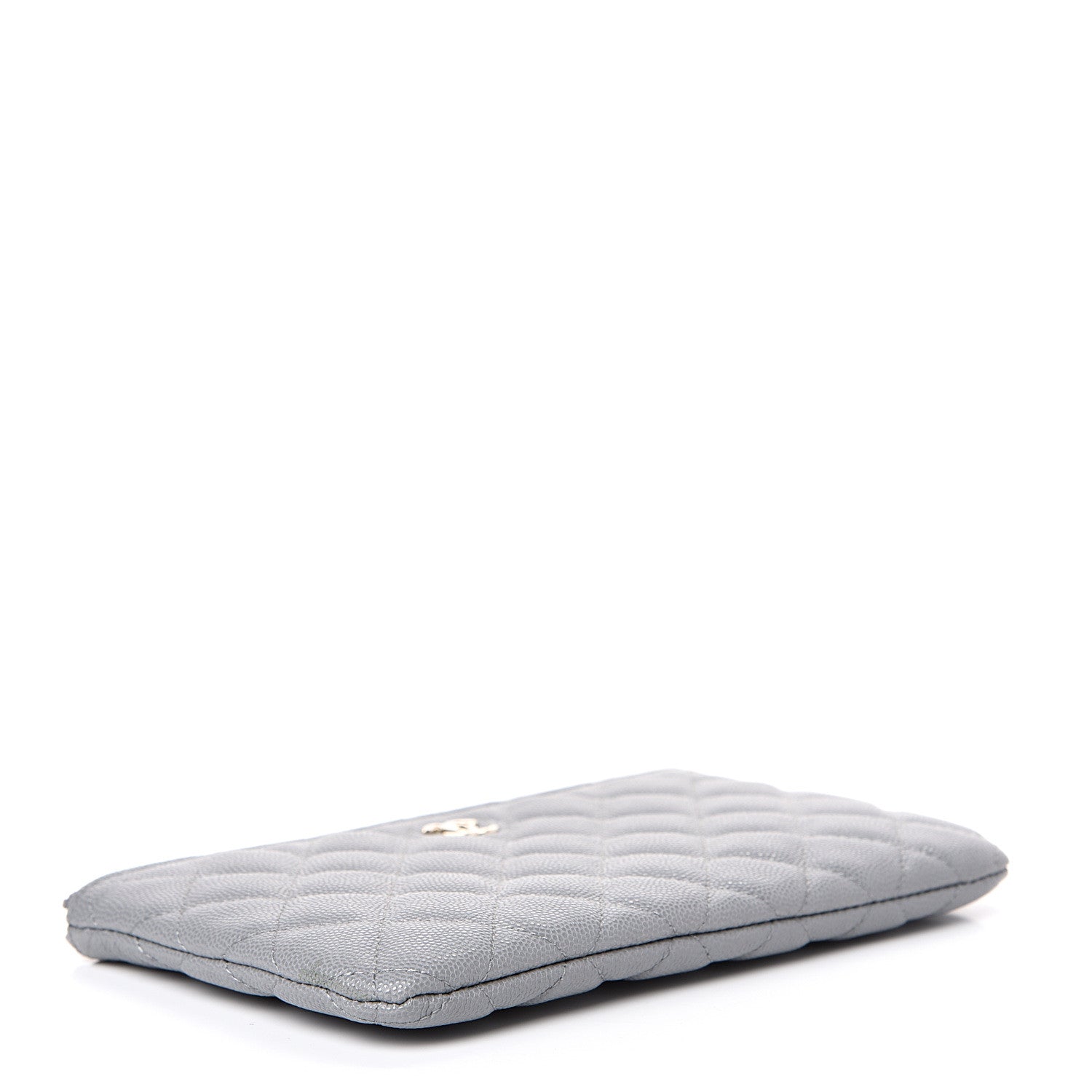 Chanel Caviar Quilted Cosmetic Case Grey 3 of 7