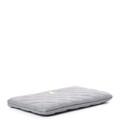 Chanel Caviar Quilted Cosmetic Case Grey 3 of 7