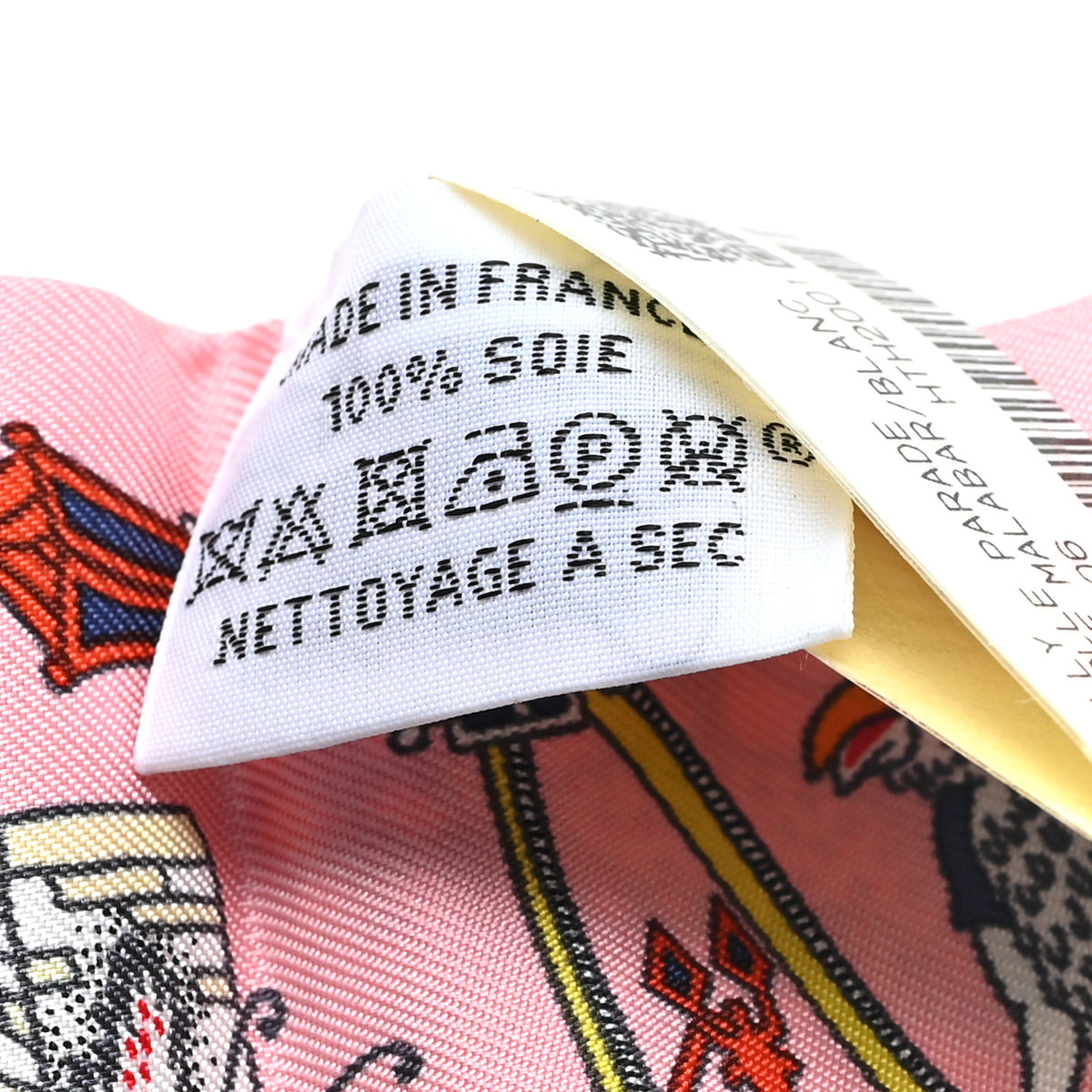 Hermes Silk La Folle Parade Twilly Rose Malabar White 3 of 3