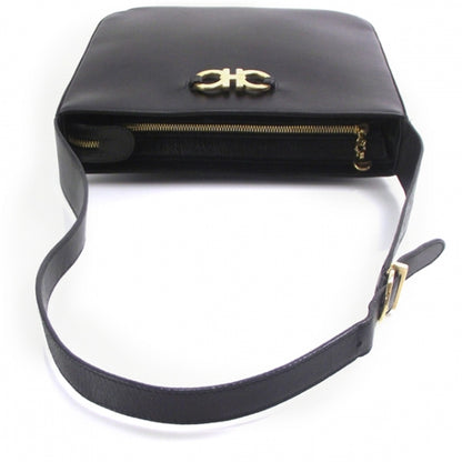 FASHIONPHILE SalavatoreFerragamoLeatherShoulderBagBlack 7 of 11