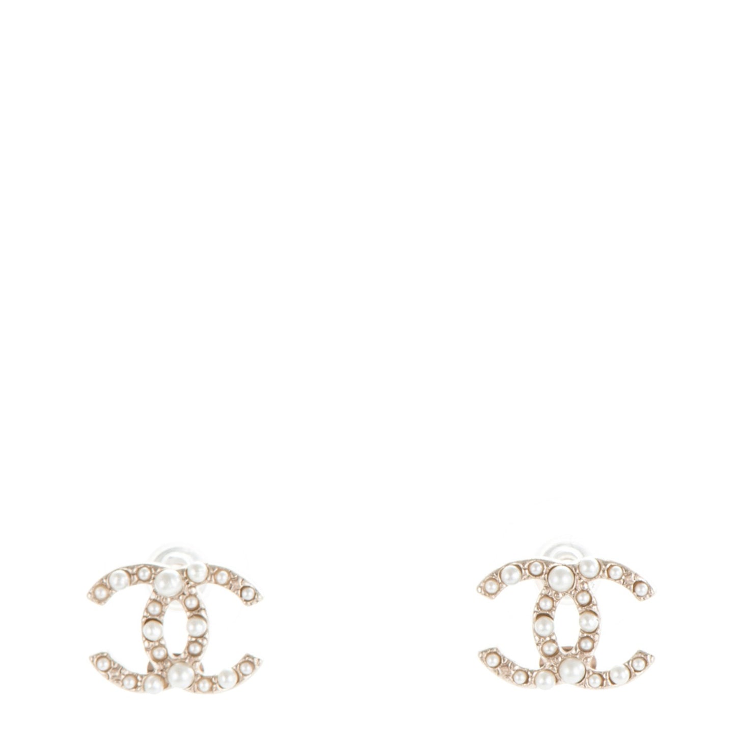 Pearl CC Earrings Light Gold