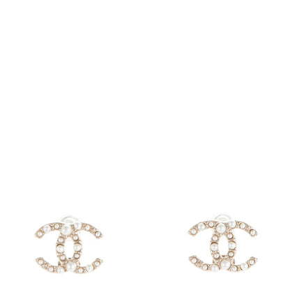 Chanel Pearl CC Earrings Light Gold 1 of 4