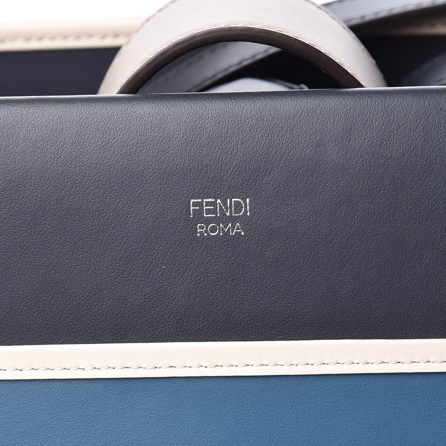 Fendi Vitello Century F is Fendi Regular Runaway Satchel Blue Notte Balena Multicolor 9 of 14