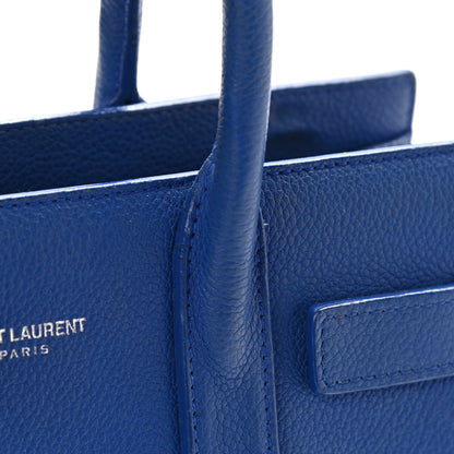Saint Laurent Grained Calfskin Nano Sac De Jour Royal Blue 9 of 14