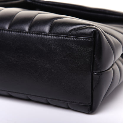Saint Laurent Calfskin Y Quilted Monogram Small Loulou Chain Satchel Black 7 of 19