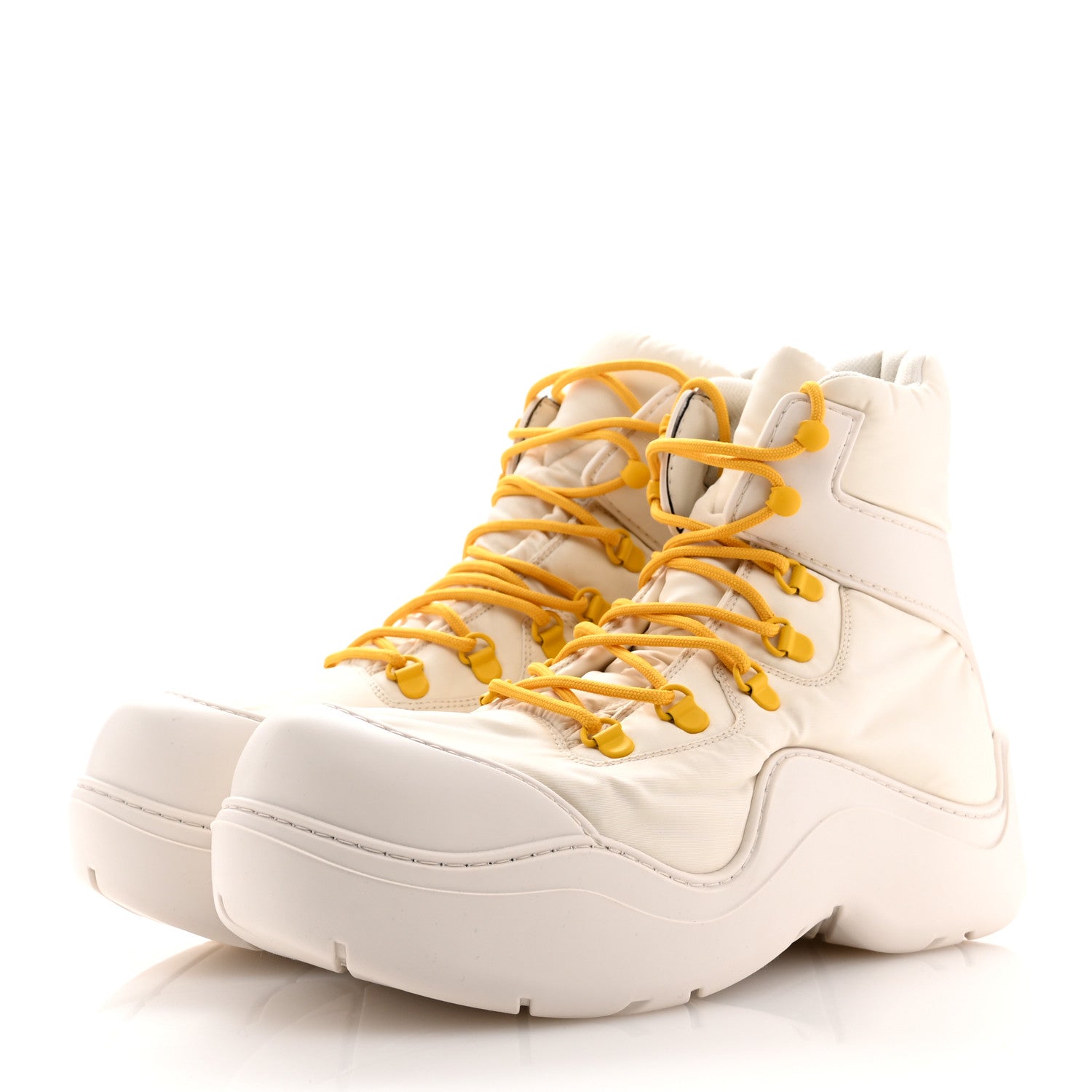 Bottega Veneta Technical Fabric Rubber Mens Puddle Bomber Boots 43 String Egg Yolk 4 of 9