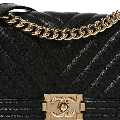 Chanel Lambskin Chevron Quilted Medium Boy Flap Black 8 of 11