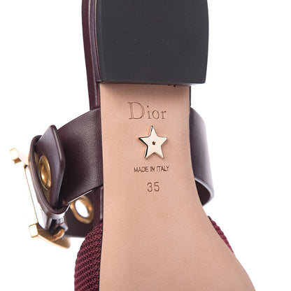 Christian Dior Technical Fabric D-Dior Ballerina Flats 35 Rouge 9 of 10