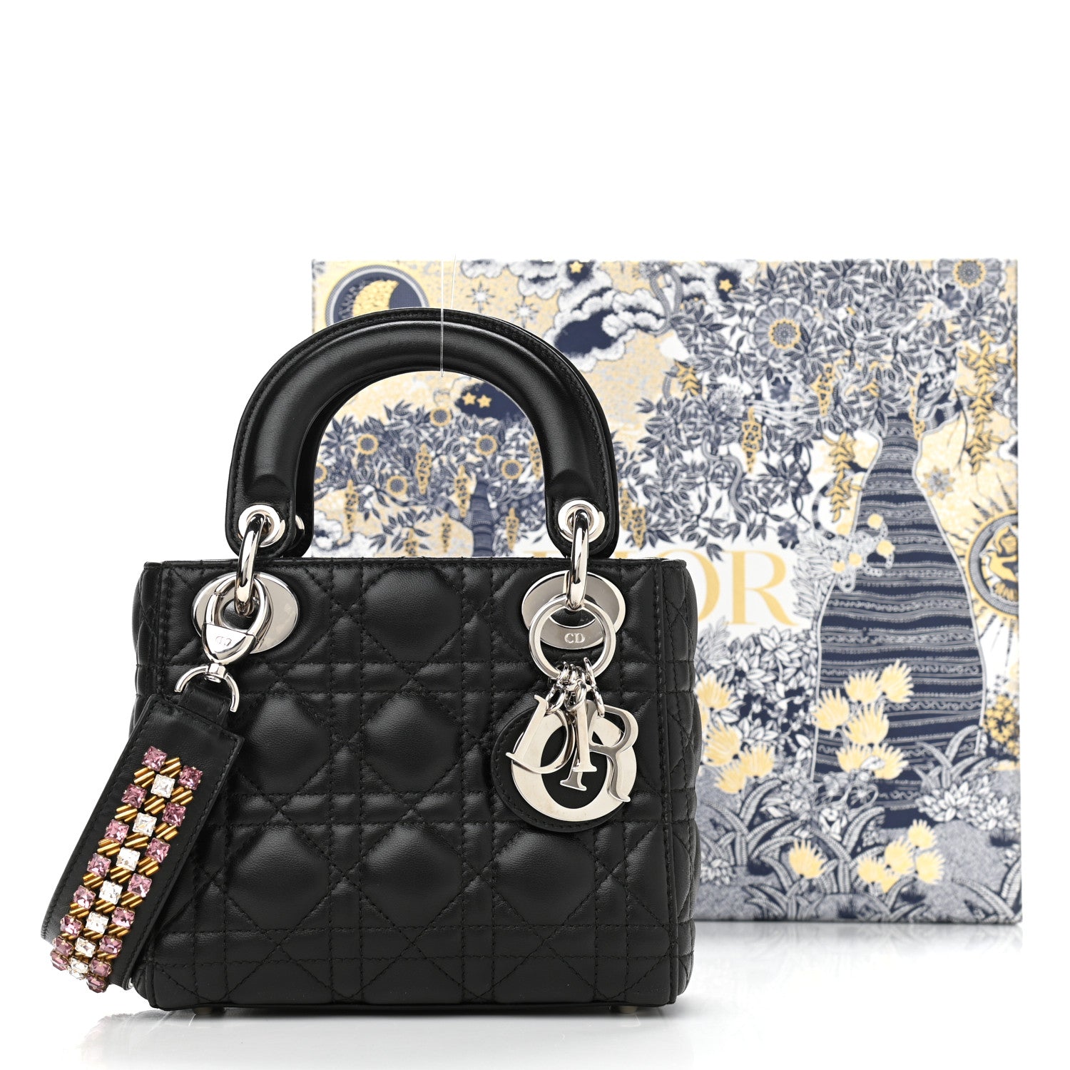 Christian Dior Lambskin Cannage Mini Lady Dior Black 11 of 11