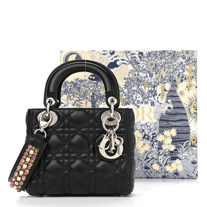 Christian Dior Lambskin Cannage Mini Lady Dior Black 11 of 11