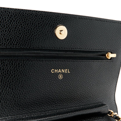 Chanel Caviar Quilted Wallet on Chain WOC Black 6 of 12