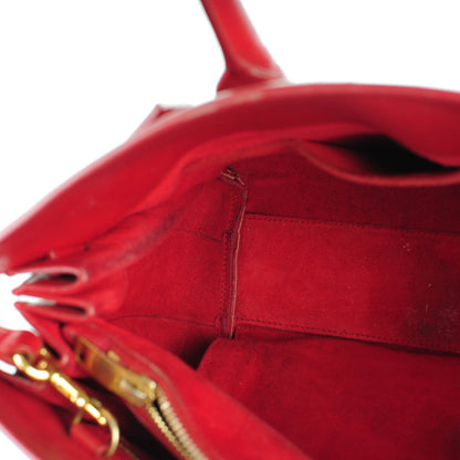 Saint Laurent Calfskin Small Sac De Jour Lipstick Red 2 of 20