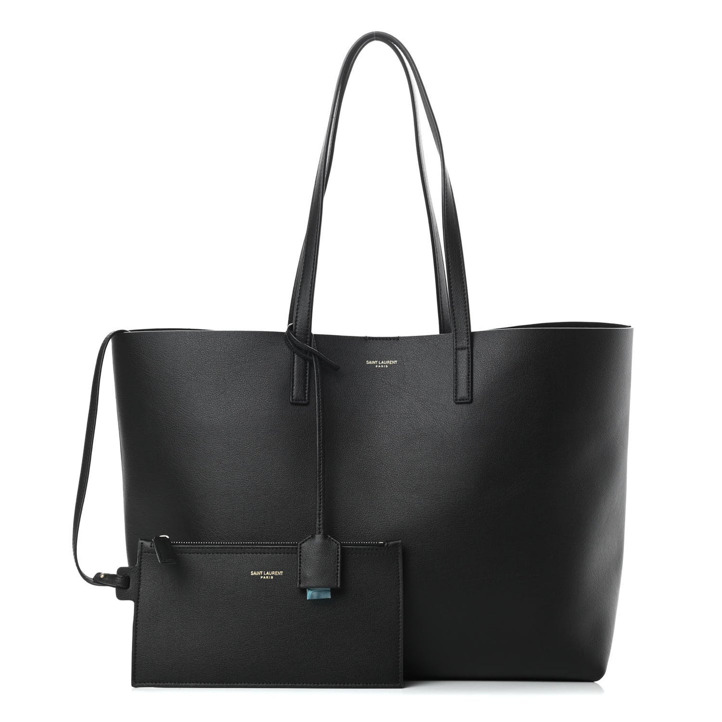 Calfskin Large Shopping Tote Black