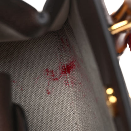 Gucci Monogram Jumbo GG Textured Dollar Calfskin Mini Diana Tote Bag Camel Ebony New Acero Pomegranate Red 11 of 11