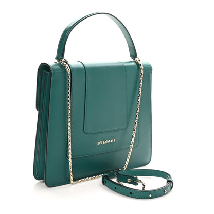 Bulgari Calfskin Serpenti Forever Top Handle Emerald Green 4 of 10
