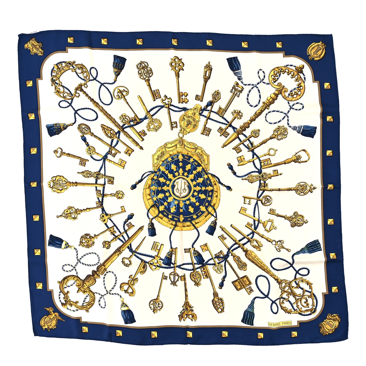 Hermes Silk Keys Les Cles Scarf 90 1 of 3