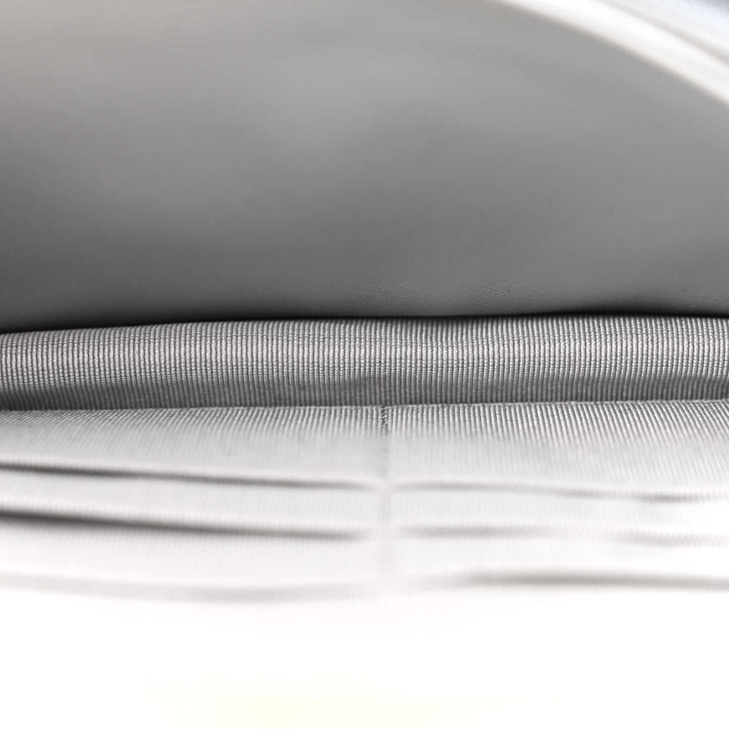 Iridescent Goatskin Quilted Wallet On Chain WOC Silver
