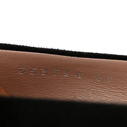 Gucci Suede Crystal Interlocking G Low Heel Pumps 39 Black 9 of 9