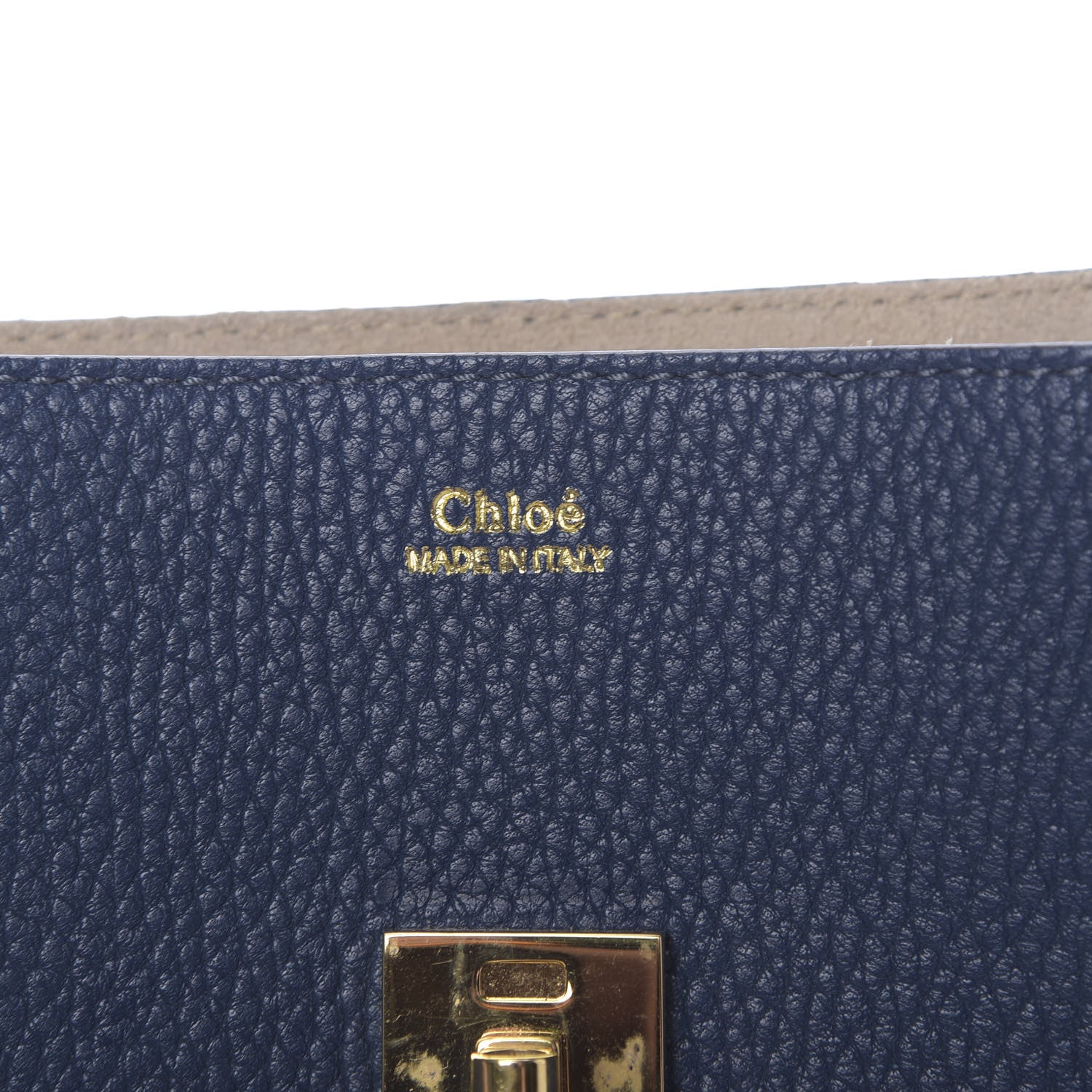 Chloe Grained Lambskin Mini Drew Shoulder Bag Royal Navy 6 of 9