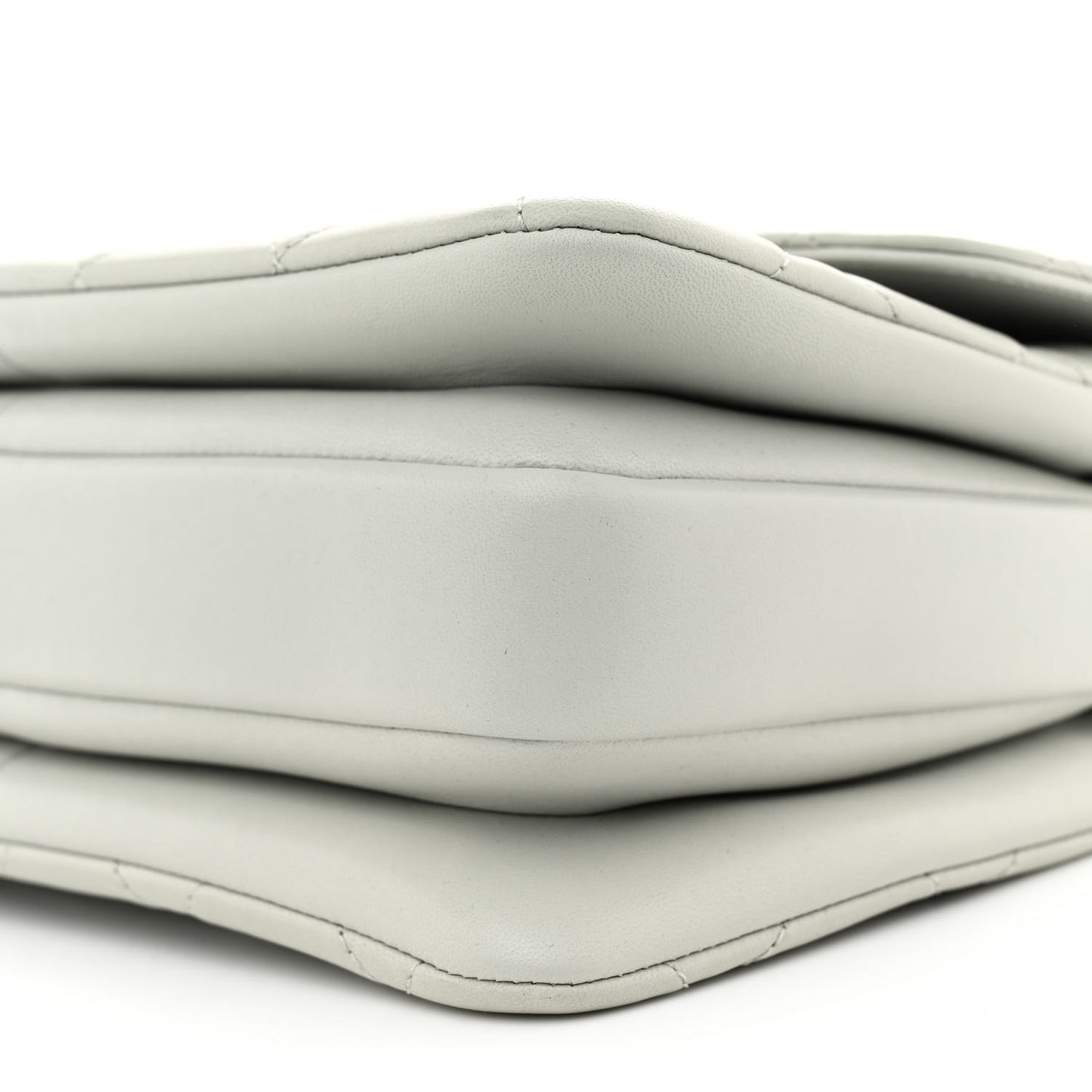 Lambskin Quilted Small Trendy CC Flap Dual Handle Bag Light Grey