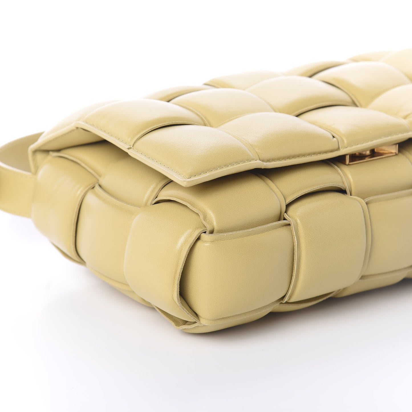 Nappa Maxi Intreccio Padded Cassette Crossbody Bag Tapioca