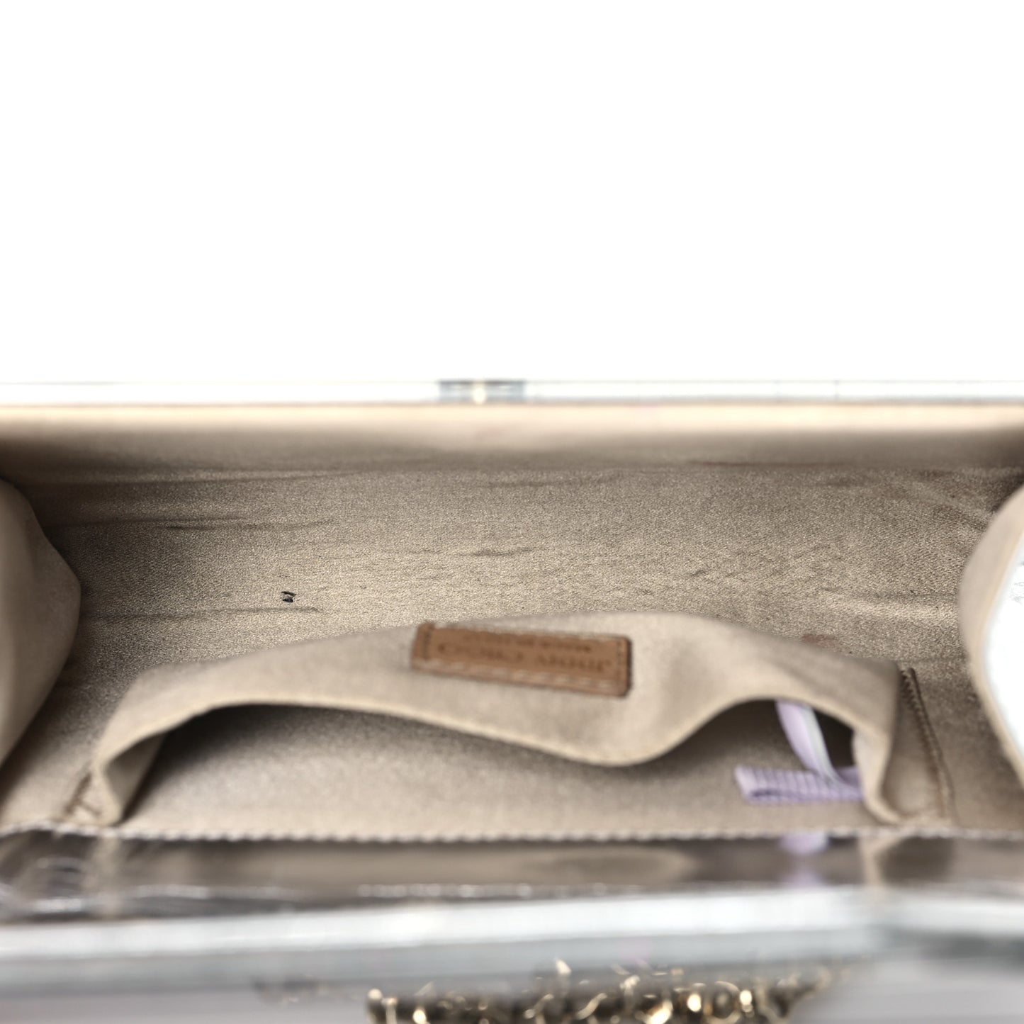 Acrylic Candy Mirror Clutch Silver
