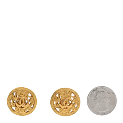 Chanel CC Clip On Earrings Gold 2 of 5