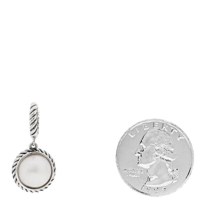 David Yurman Sterling Silver Pearl Cable Enhancer Pendant 2 of 4