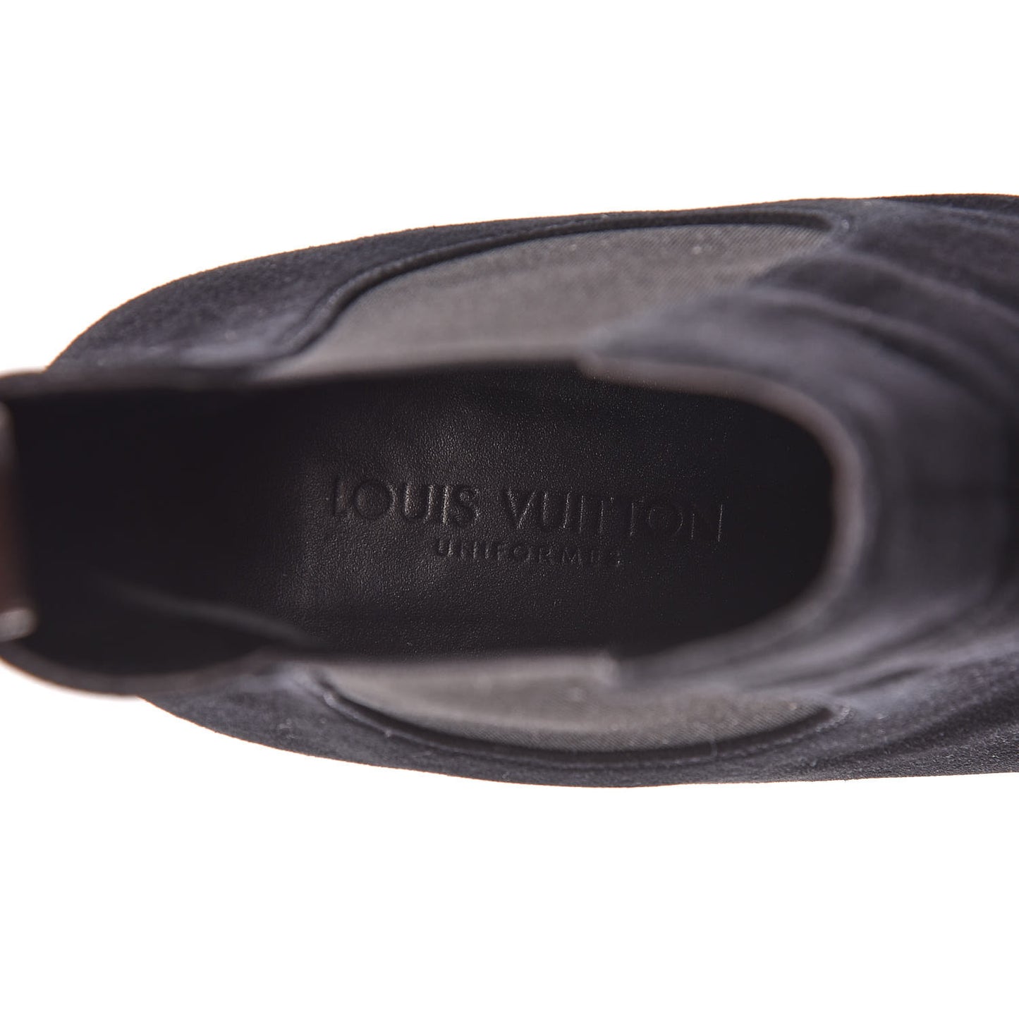 Suede Monogram Uniformes Cap Toe Chelsea 80mm Ankle Boots 39 Black