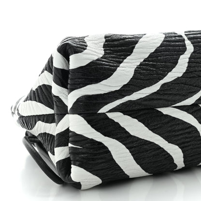 Bottega Veneta Nappa BV Trine Clutch Zebra 8 of 10