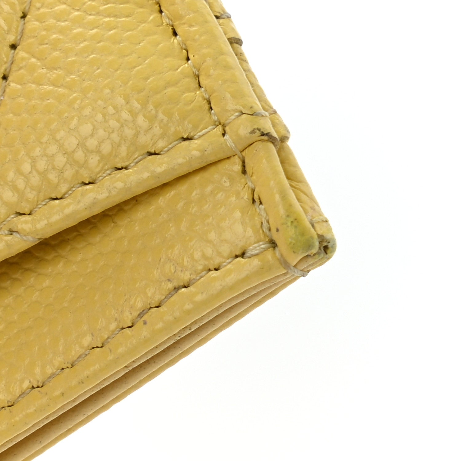 Chanel Caviar Quilted Card Holder Yellow 12 of 15