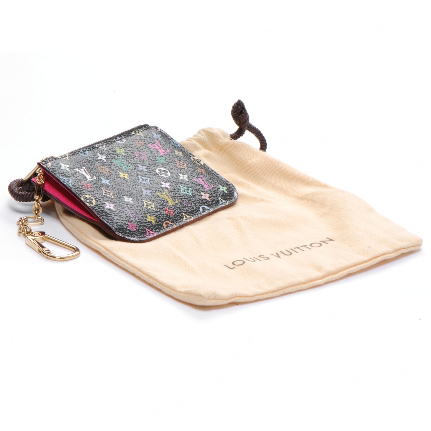 Louis Vuitton Monogram Multicolor Key Pouch Black Grenade 4 of 7