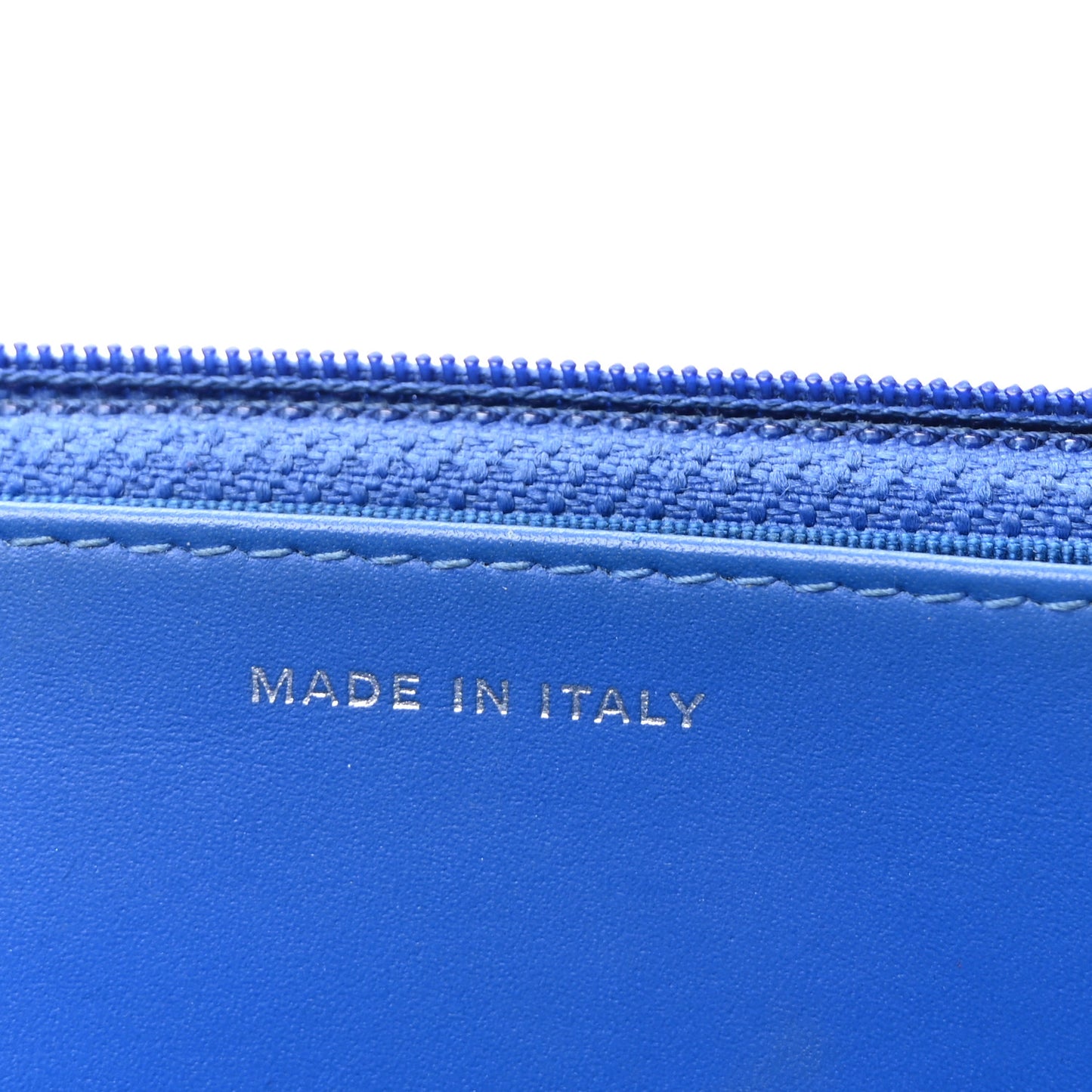 Caviar Quilted Wallet on Chain WOC Blue