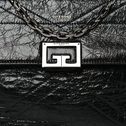 Givenchy Creased Patent Calfskin Medium ID Flap Black 7 of 9