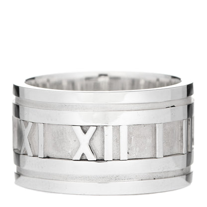 Tiffany Sterling Silver 12mm Atlas Band Ring 56 7.5 1 of 4