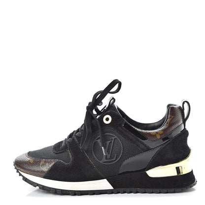 Louis Vuitton Suede Monogram Run Away Sneakers 36 Black 1 of 8