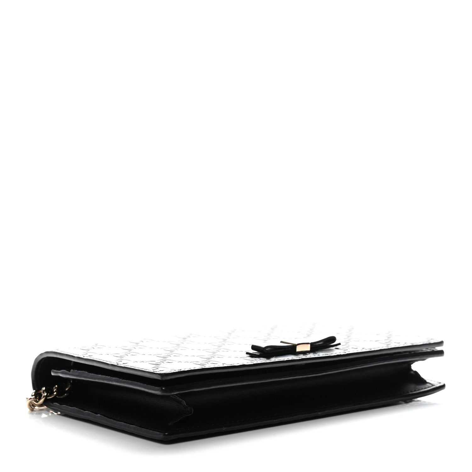 Gucci Guccissima Signature Bowy Chain Wallet Black 4 of 9