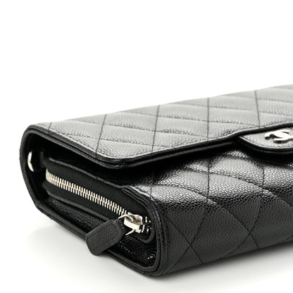 Chanel Caviar Quilted Phone Holder Wallet on Removable Chain Black 10 of 12