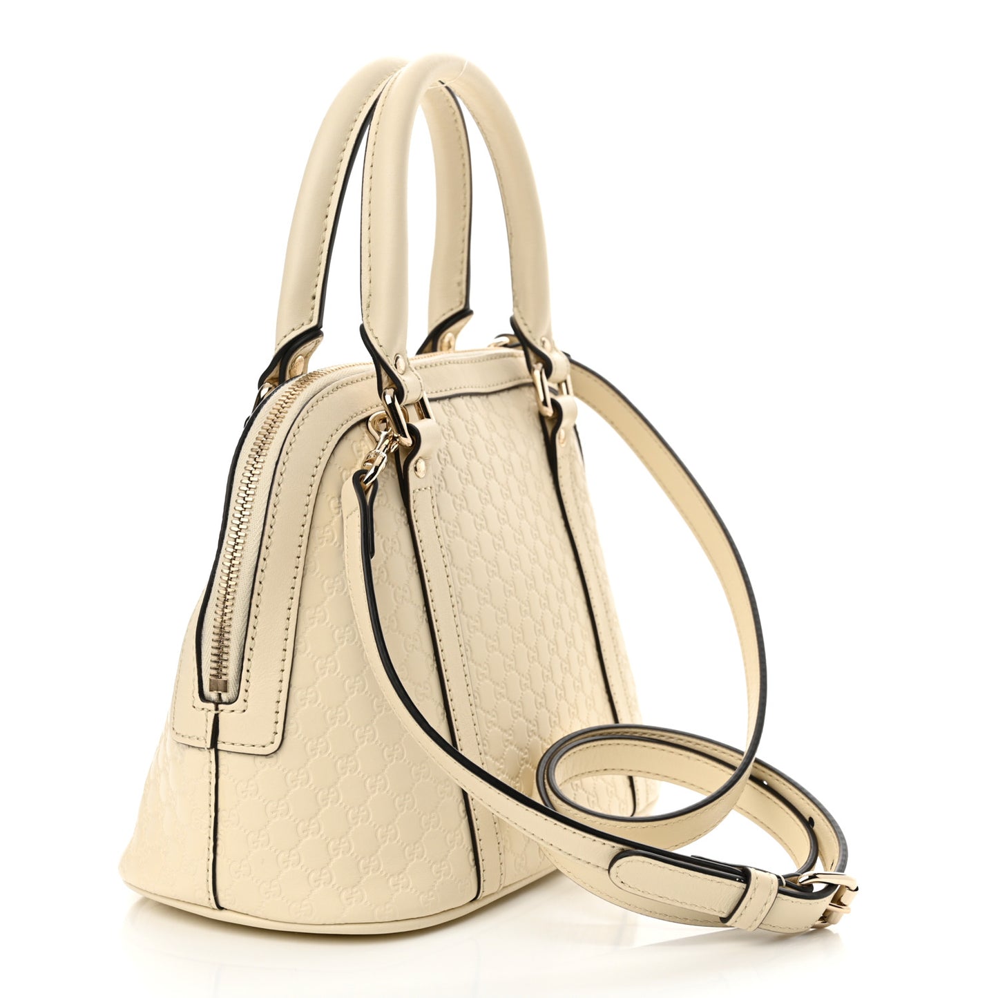 Soft Microguccissima Mini Dome Bag Ivoire