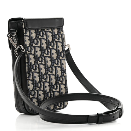 Christian Dior Oblique Calfskin Vertical Pouch Black 3 of 11